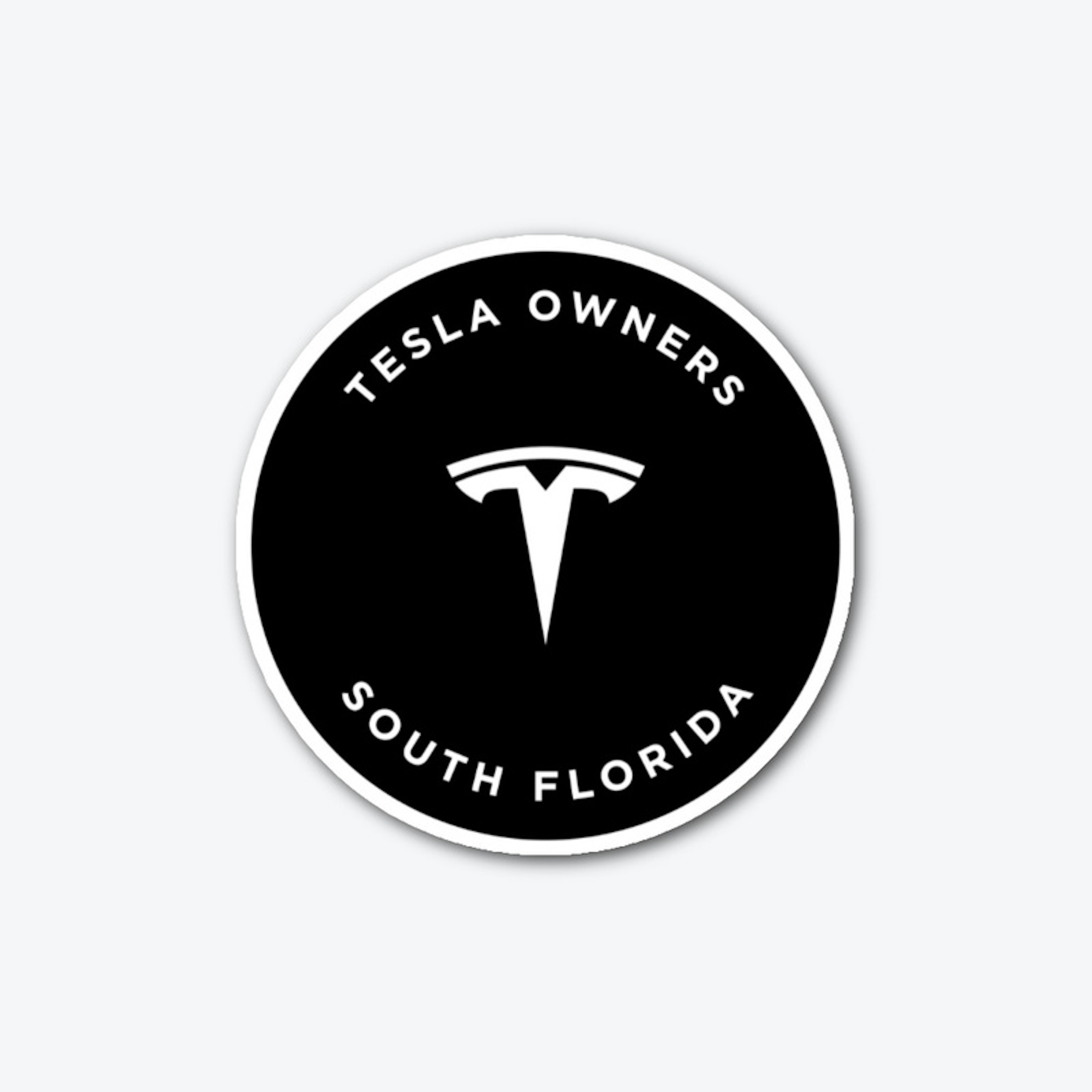 Black Tesla Owners South Florida Sticker